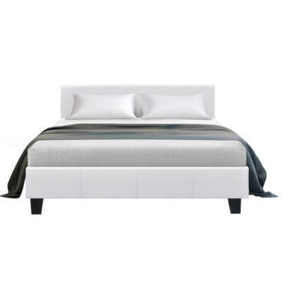 Artiss Bed Frame Double Size White NEO 3