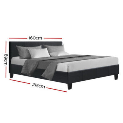 Artiss Bed Frame Queen Size Charcoal NEO 2