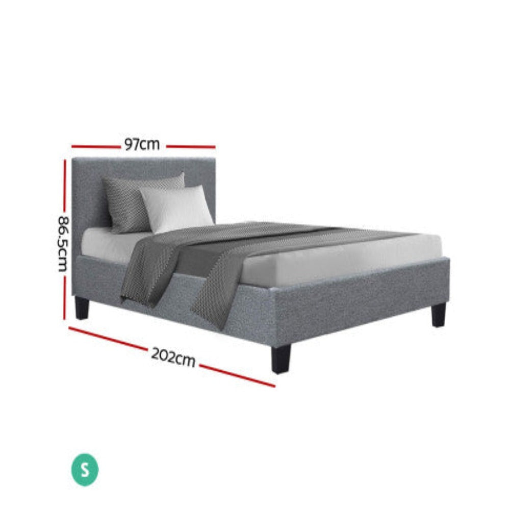 Artiss Bed Frame Single Size Grey NEO 2