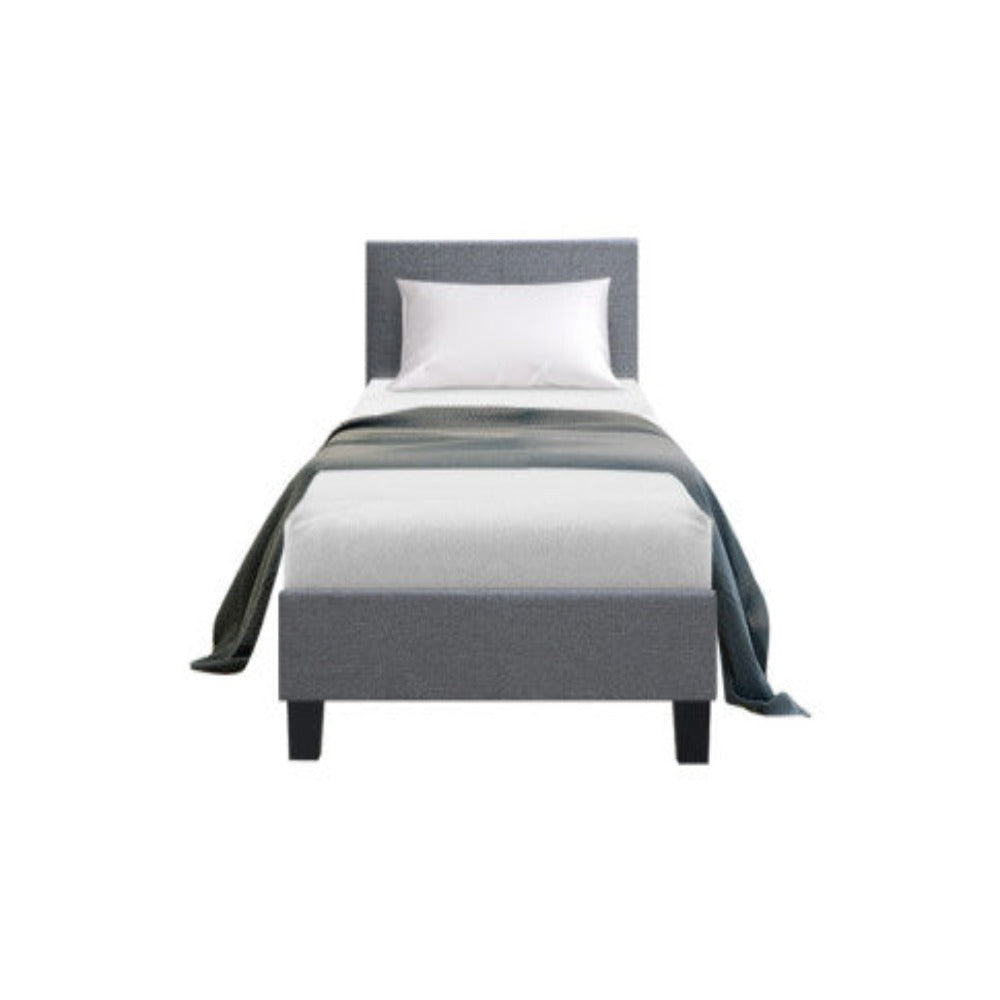 Artiss Bed Frame Single Size Grey NEO 3