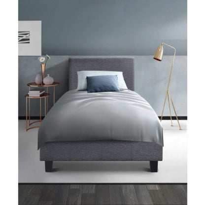 Artiss Bed Frame Single Size Grey NEO 8