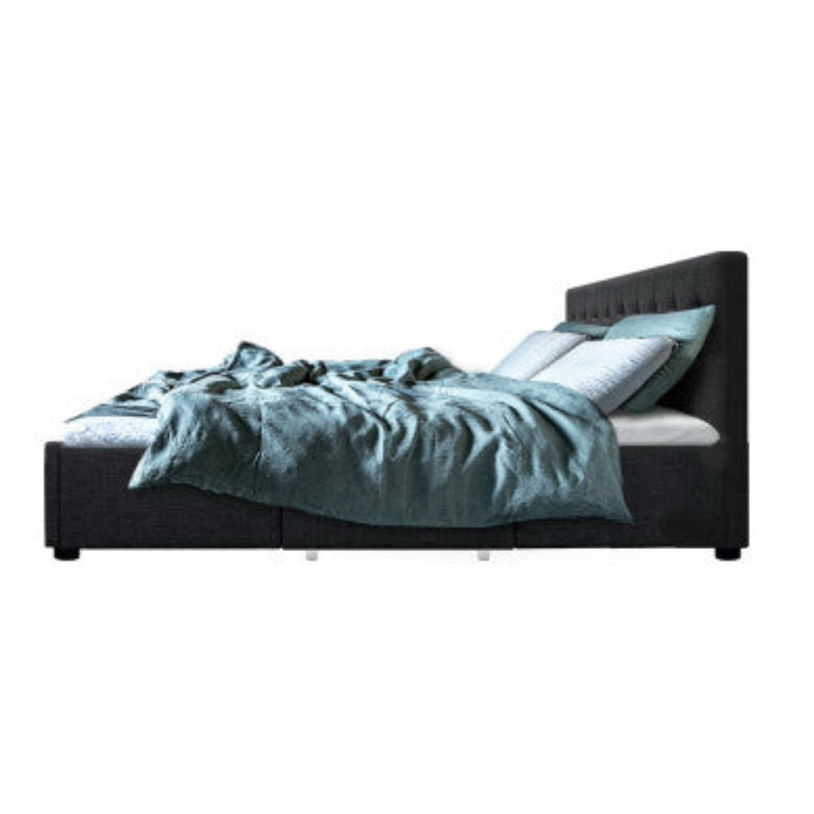 Artiss Bed Frame Queen Size with 4 Drawers Charcoal AVIO 4