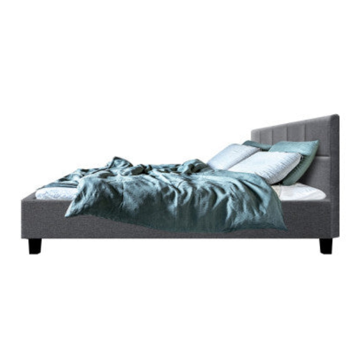 Artiss Bed Frame Queen Size Grey TINO 4