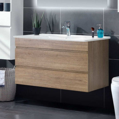 Cefito Vanity Unit 915mm with Basin Oak 8