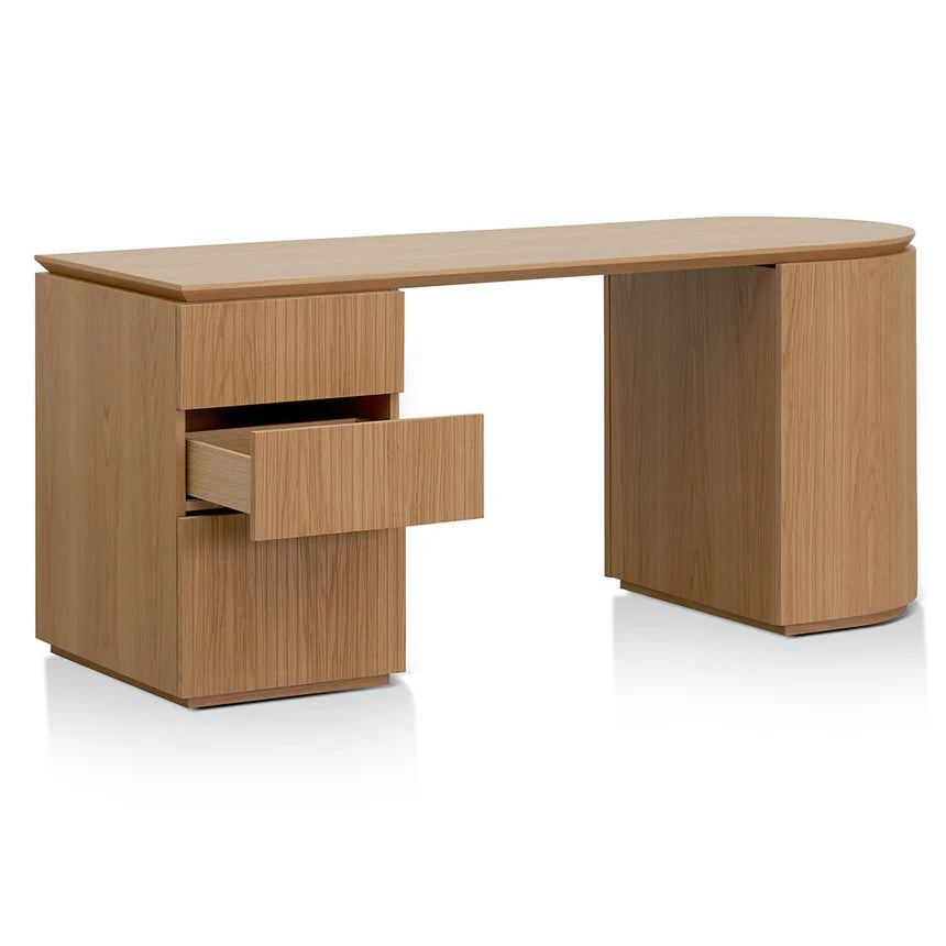 Branzik 1.77m Left Drawer Office Desk - Natural Oak - House of Hyne