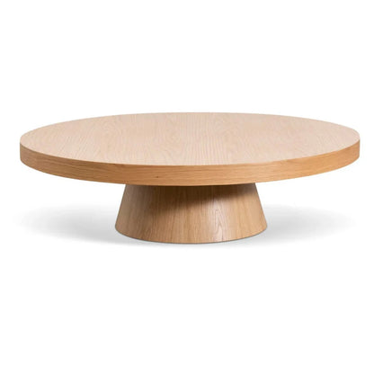 Zylar 1.1m Round Coffee Table - Natural Oak-houseofhyne