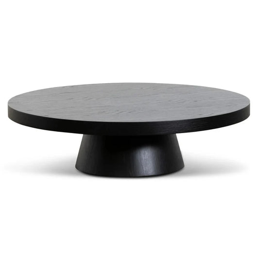 Veltrix 1.1m Round Coffee Table - Black Oak-houseofhyne