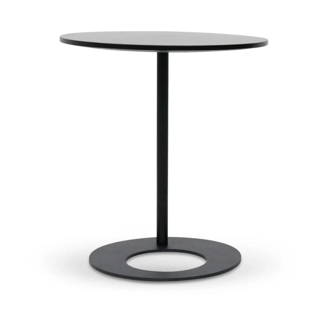 Vezar Wooden Side Table - Full Black-houseofhyne