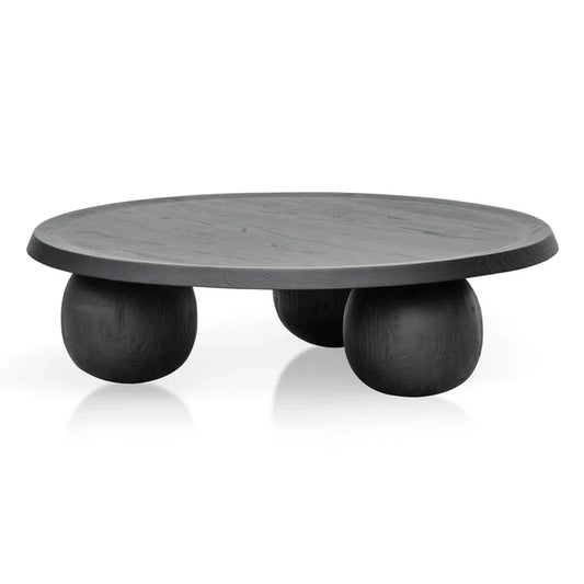 Xylar 100cm Elm Ball Coffee Table - Full Black-houseofhyne