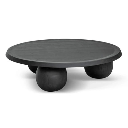 Xylar 100cm Elm Ball Coffee Table - Full Black-hpuseofhyne