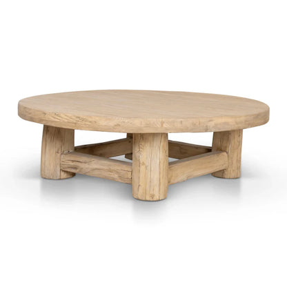 Xaltron 100cm Elm Round Coffee Table - Natural-houseofhyne