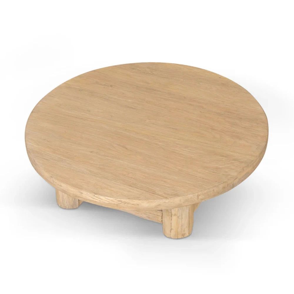 Xaltron 100cm Elm Round Coffee Table - Natural-houseofhyne