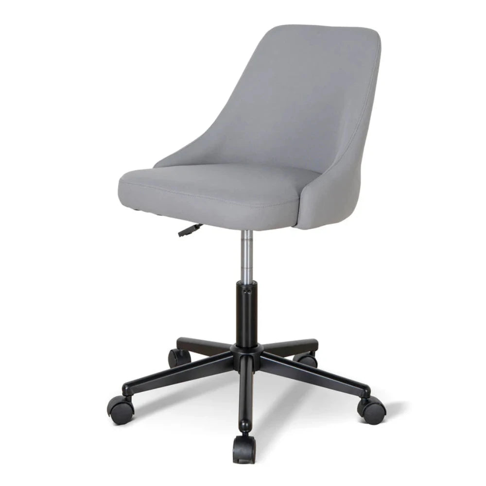 Nyral Grey Fabric Office Chair - Black Base-houseofhyne