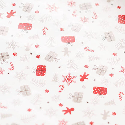 Xylon Wrapping Paper Gingerbread Christmas Gloss White x 2-houseofhyne