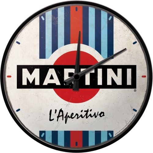 Celestial Nostalgic-Art Wall Clock Martini L'Aperitivo Racing Stripes 30cm - House of Hyne