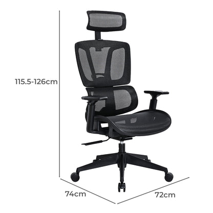 Veltrix Mecca Ergonomic Double Mesh Back and Seat Manager Chair-ouseofhyne