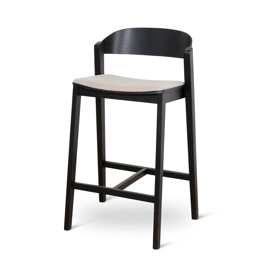 Cosmic Black Bar Stool - Grey Seat - House of Hyne