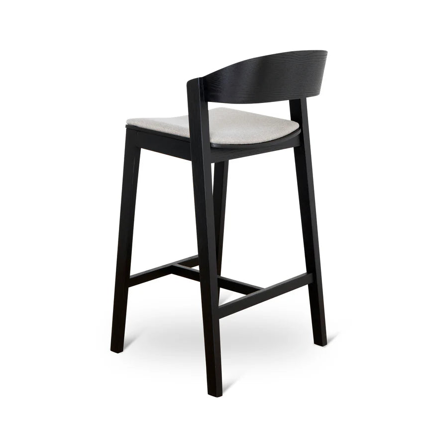 Cosmic Black Bar Stool - Grey Seat - House of Hyne