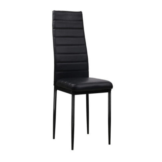 Artiss Dining Chairs Black PU Leather Set of 4 Astra 1