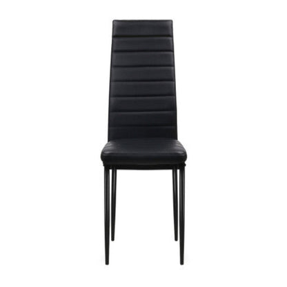 Artiss Dining Chairs Black PU Leather Set of 4 Astra 3