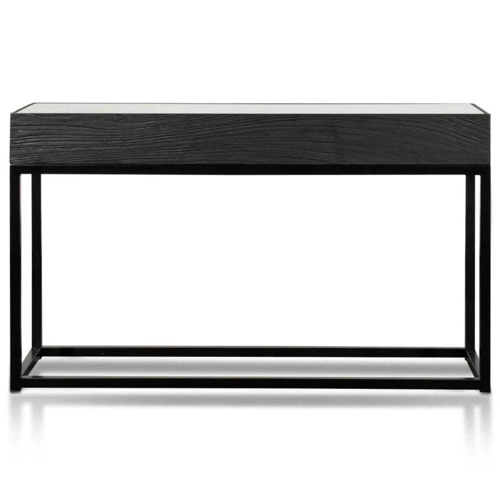 Gryssik 1.39m Reclaimed Console Table - Full Black-houseofhyne