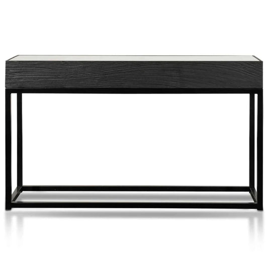 Gryssik 1.39m Reclaimed Console Table - Full Black-houseofhyne