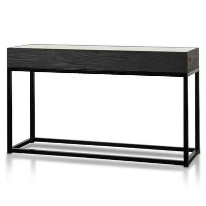 Gryssik 1.39m Reclaimed Console Table - Full Black-houseofhyne