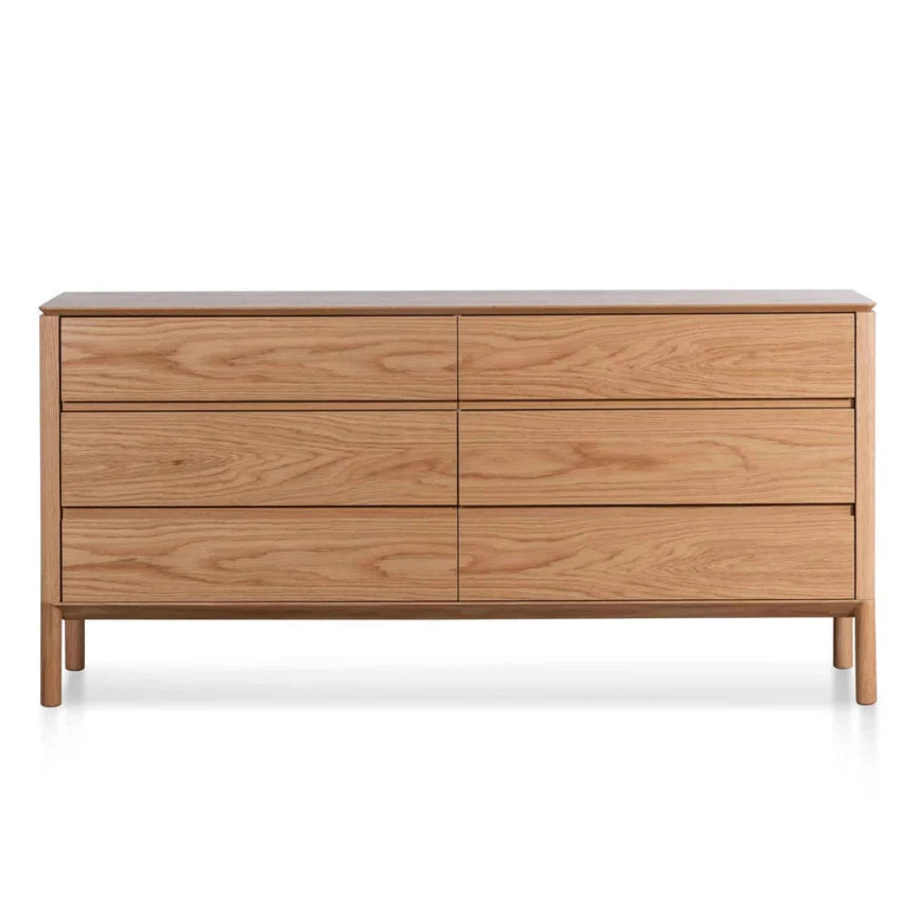 Blarnix 6 Drawers Wooden Chest - Natural-houseofhyne