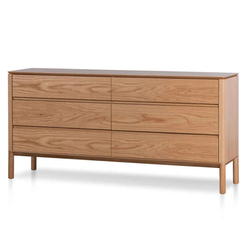 Blarnix 6 Drawers Wooden Chest - Natural-houseofhyne