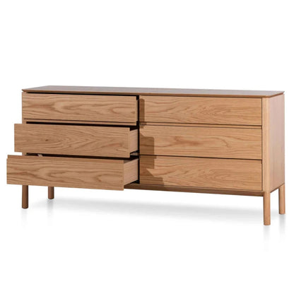 Blarnix 6 Drawers Wooden Chest - Natural-houseofhyne