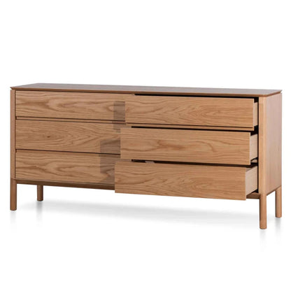 Blarnix 6 Drawers Wooden Chest - Natural-houseofhyne