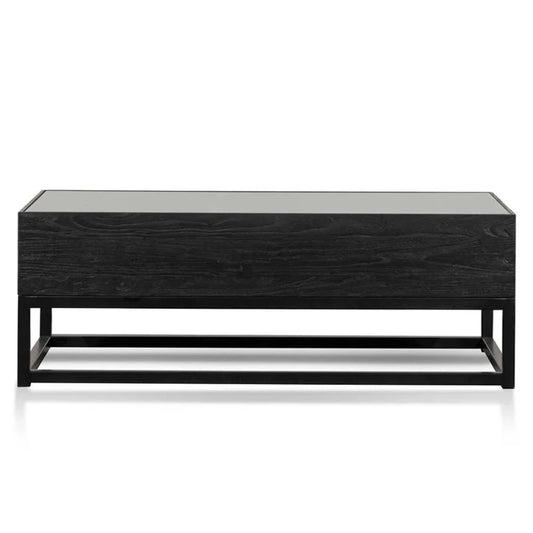 Xylox 1.2m Elm Coffee Table - Full Black-houseofhyne