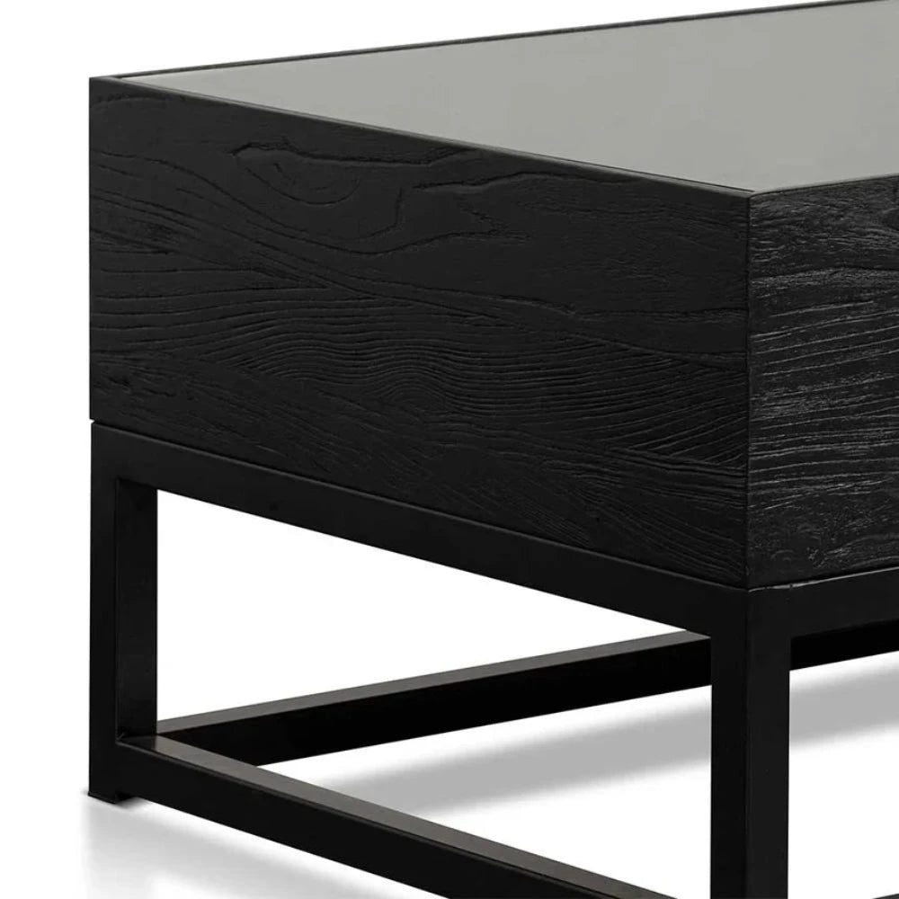 Xylox 1.2m Elm Coffee Table - Full Black-housefhyne