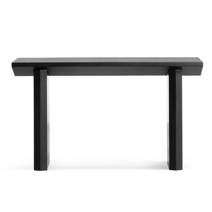 Skarn 1.4m Oak Console Table - Black-houseofhyne