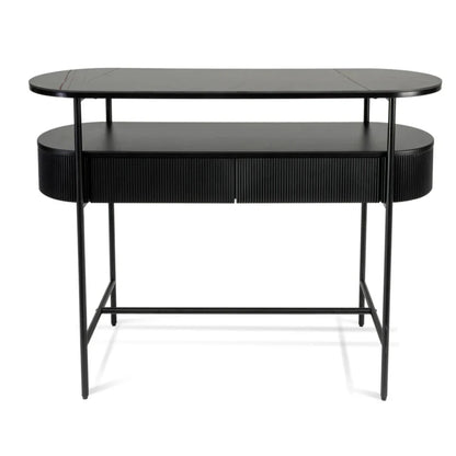 Tzorg 1.2m Stone Top Console Table - Black-houseofhyne