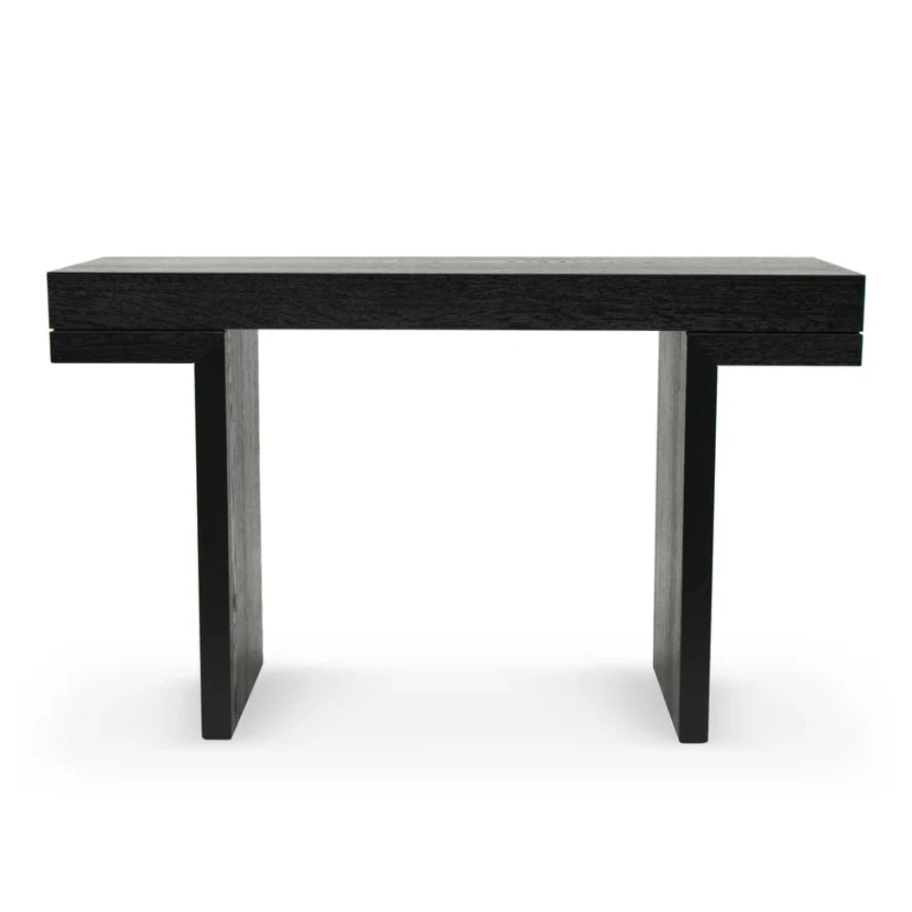 Rylok 1.3m Console Table - Textured Expresso Black-houseofhyne