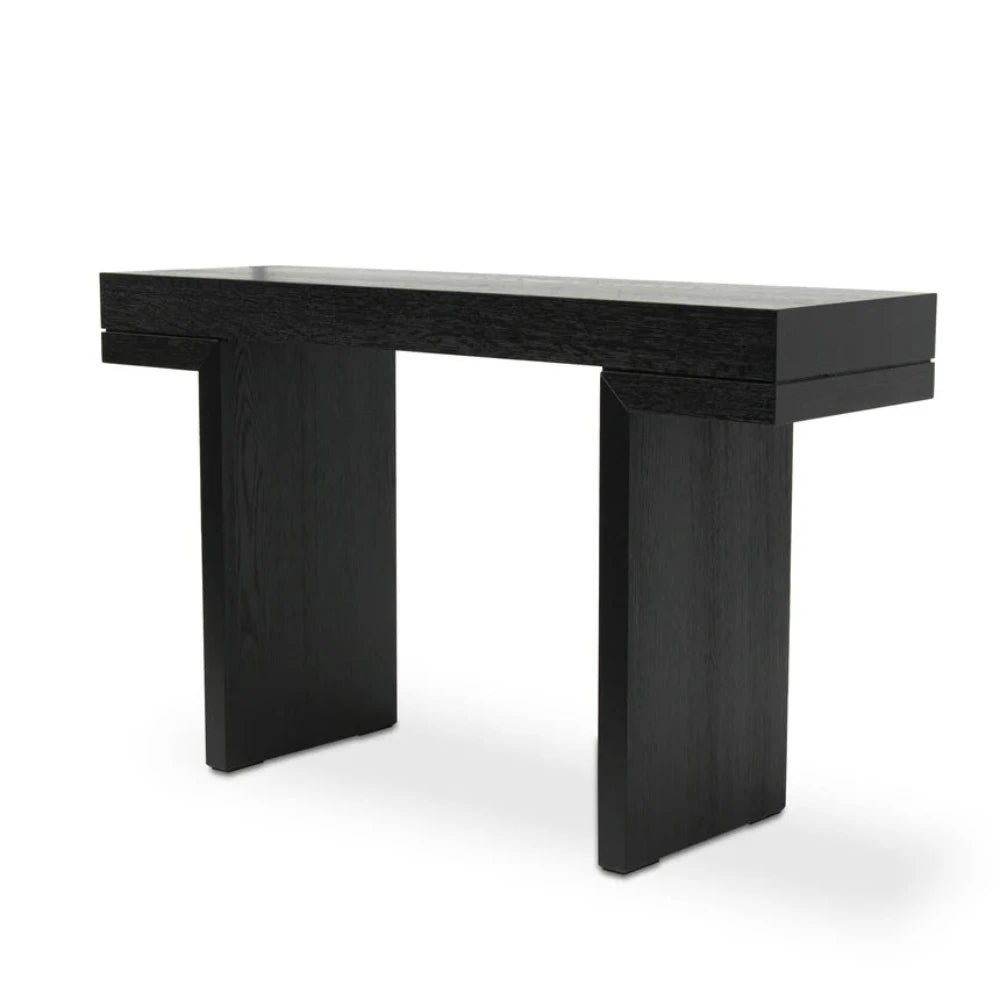 Rylok 1.3m Console Table - Textured Expresso Black-houseofhyne