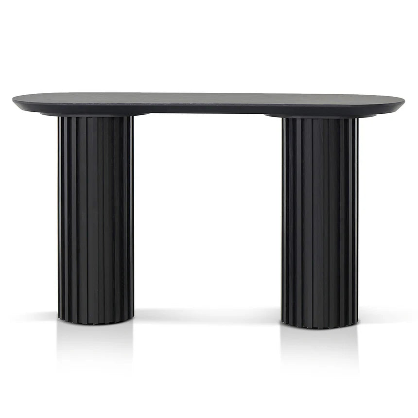 Zevron Console Table - Black Oak-houseofhyne