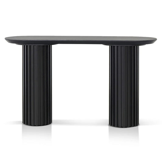 Zevron Console Table - Black Oak-houseofhyne