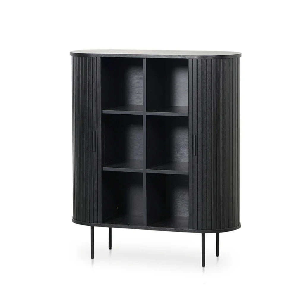 Zornex 1.18 (H) Wooden Storage Cabinet - Full Black-houseofhyne