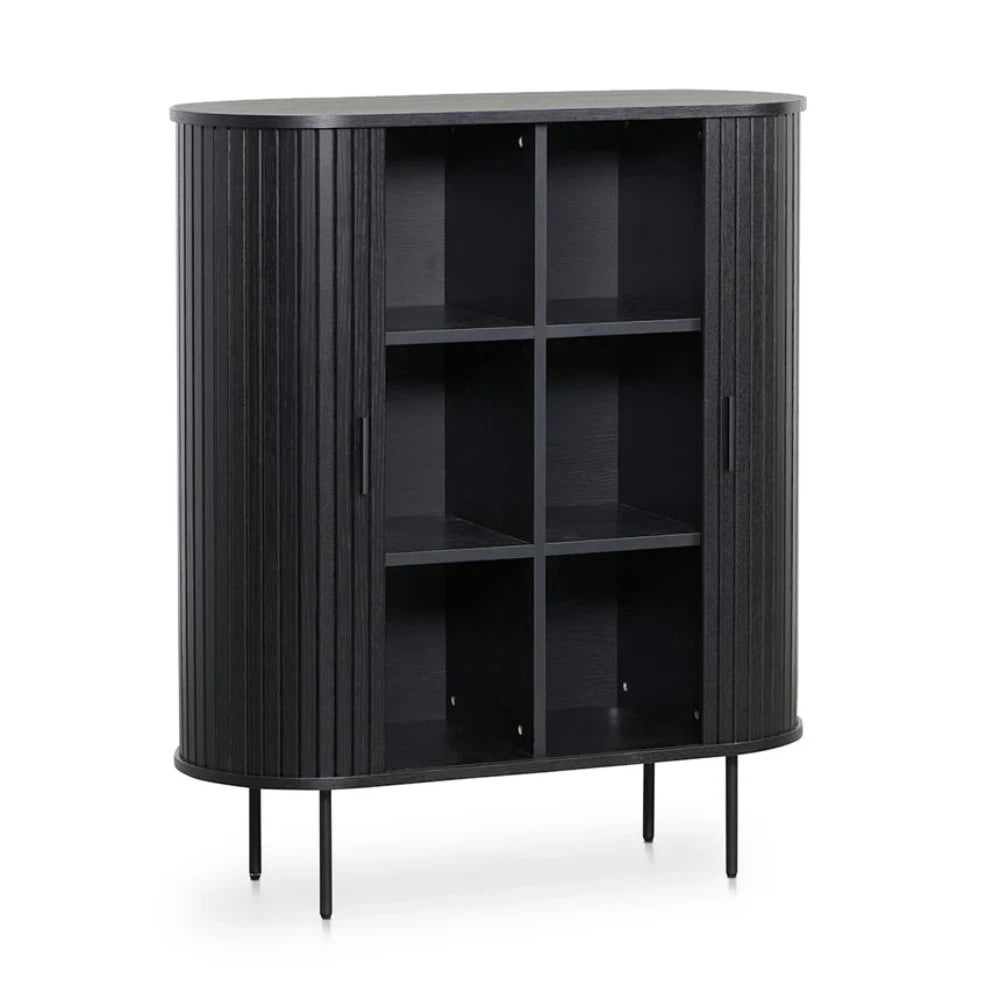 Zornex 1.18 (H) Wooden Storage Cabinet - Full Black-houseofhyne