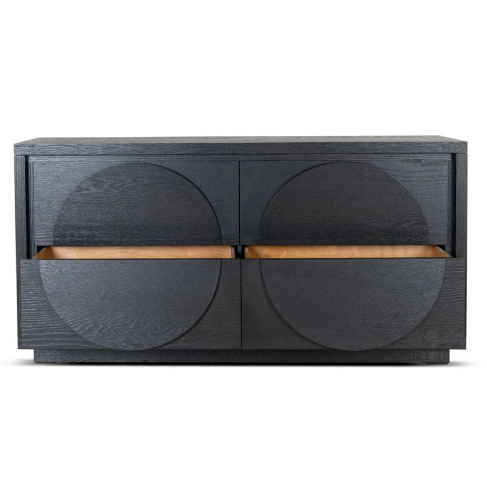 Xarnix 1.6m Dressing Unit - Textured Espresso Black-houseofhyne