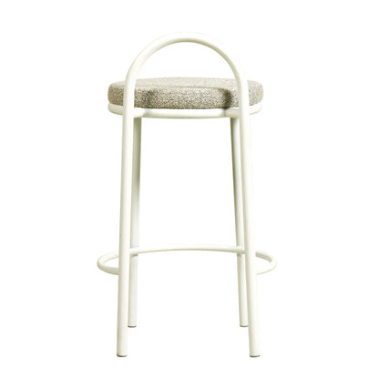 Enchanting 63cm White Frame Bar Stool - Clay Grey (Set of 2) - House of Hyne