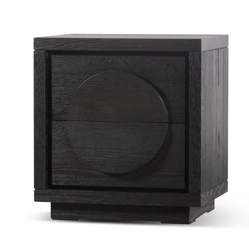 Enigma Bedside Table - Textured Espresso Black - House of Hyne