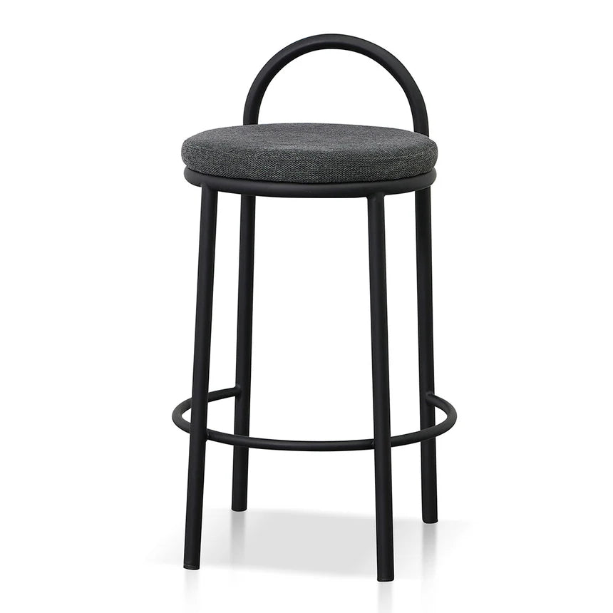 Extraterrestrial 63cm Fabric Bar Stool - Charcoal Grey (Set of 2) - House of Hyne