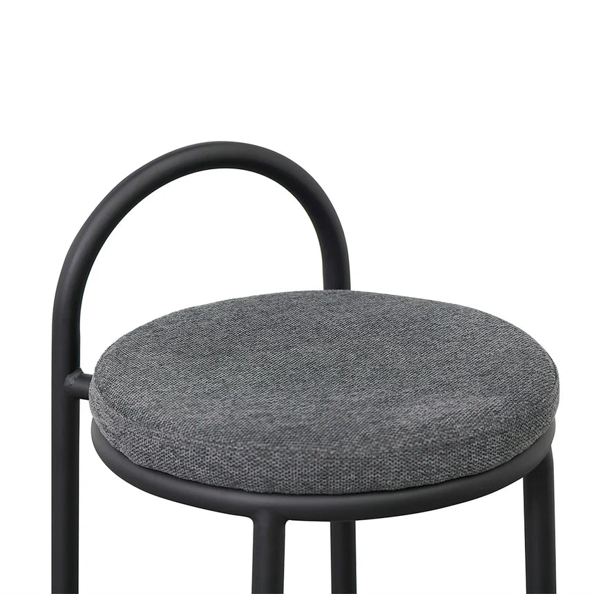 Extraterrestrial 63cm Fabric Bar Stool - Charcoal Grey (Set of 2) - House of Hyne