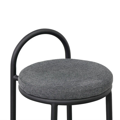 Extraterrestrial 63cm Fabric Bar Stool - Charcoal Grey (Set of 2) - House of Hyne