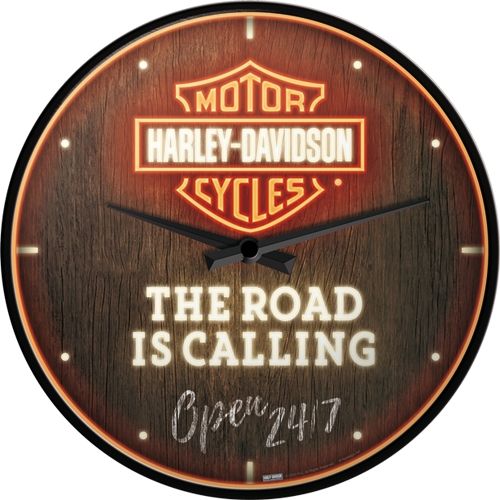 Extraterrestrial Nostalgic-Art Wall Clock Harley-Davidson - The Road is Calling 30cm - House of Hyne