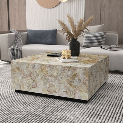 Xelthar Cluster Mother of Pearl Hand-Made Coffee Table-houseofhyne