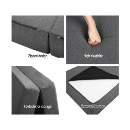 Giselle Bedding Foldable Mattress Folding Foam Bed Single Grey 6